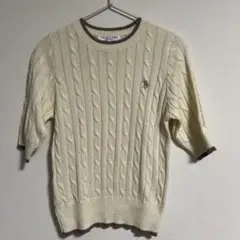 U.S. POLO ASSN. 半袖ケーブルニット Mサイズ