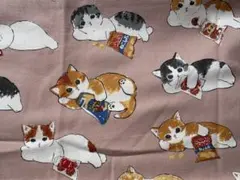 生地・猫・ピンク