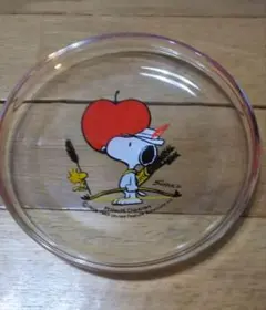 スヌーピー SNOOPY ガラスプレート ガラス製 絵皿