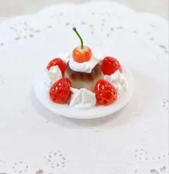 贅沢プリンアラモード(さくらんぼ&いちご)　ミニチュアスイーツ