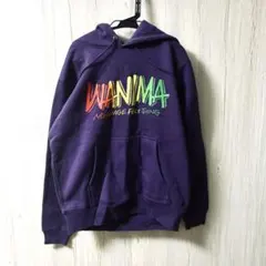 【希少】WANIMA ワニマ パーカー M パープル レインボーロゴ フーディー