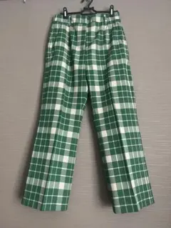 MM6 Maison Margiela グリーン チェック パンツ - メルカリ