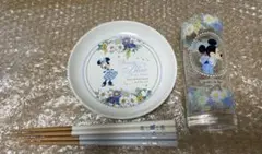 Disney Blue Ever After ディズニー　食器　ペア箸　コップ