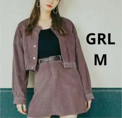 GRLショートジャケットX台形ミニスカートコーデュロイセットアップ M