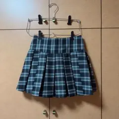 ブラックホワイトチェック プリーツスカート