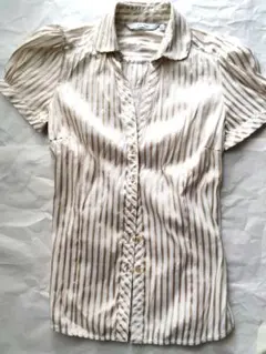 ZARA BASIC ザラベーシック ストライプブラウス