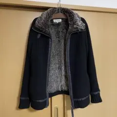 【定価1万後半】House of Blues 裏ボア ニットジャケット ブラック