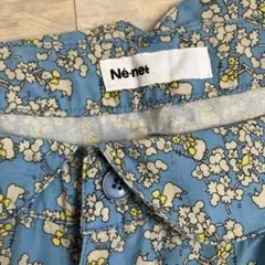 ネネット　パンツ　水色ライトブルー　羊ひつじヒツジ女の子フラワー花柄　パンツのサムネイル