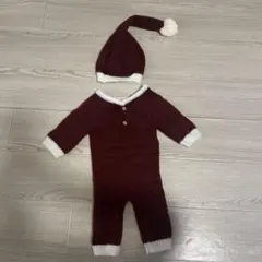 【ベビーサンタ】ロンパースと帽子セット