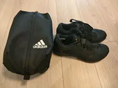 adidasエッジラックス ランニングシューズ 黒24.0cm 室内用 靴袋付き