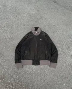 PUMA コーデュロイ キルティング リバーシブル ジャケット ブラック 中綿