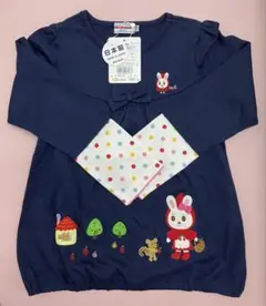 新品未使用 MIKIHOUSE 長袖 Tシャツ うさこ 刺繍 ピンク 110