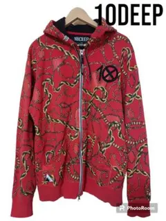 10DEEP ZIP UP パーカー　総柄　サイズLのサムネイル