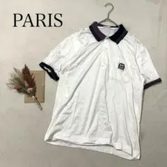 【パリス】（L）ポロシャツ 半袖 日本製 ゴルフスポーツ ワンポイント刺繍のサムネイル