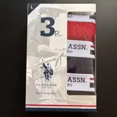U.S. POLO ASSN. メンズ ボクサーブリーフ Lサイズ 3枚パック