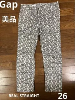 GAP REAL STRAIGHT カジュアルパンツ 総柄 26インチ　美品のサムネイル