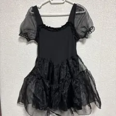 黒のゴスロリドレス フリル付き ロリータ