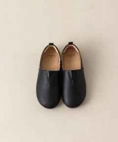 riziere フェイクレザースリッポンシューズ ブラック　19センチ