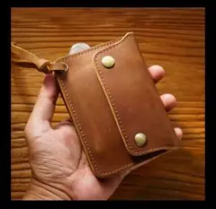 本革ウォレット 財布 トラッカーウォレット 牛革 アメカジ 海外旅行