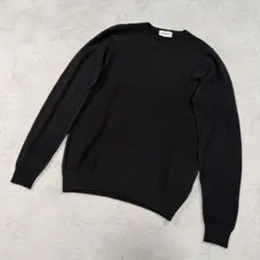 ジョンスメドレー　長袖ニット　Lサイズ　ウール　ブラック