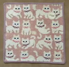 FEILER ラブラリー　モフモフネコチャン　猫柄　ハンカチ