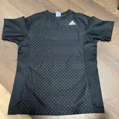adidas ドット柄 黒 Tシャ