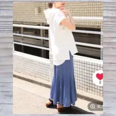 LOWRYS FARM サテンケシプリーツスカート