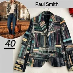 極美品★ポールスミス Paul Smith★別珍 ブック柄 テーラードジャケット