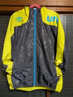 umbro フルジップジャケット グレー/イエロー