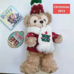 未使用　ダッフィ　2013　クリスマス　ぬいぐるみバッジ