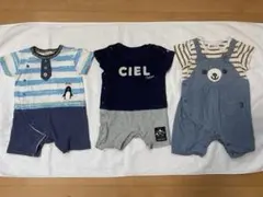 洗い替えに！夏ベビーロンパース3点セット