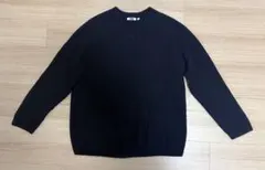 ブラック　Vネック セーター　メンズ　レディース　UNIQLO