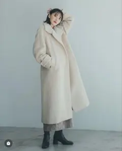 COCODEAL シャギースタンドカラーコート