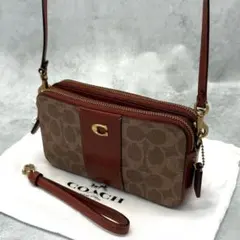 美品 COACH CI197 ビー クロスボディ シグネチャー キャンバス - メルカリ