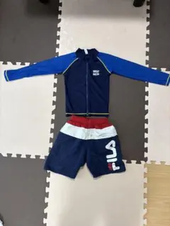 130cmGREAT RACER ラッシュガードとFILA水着セット