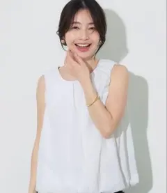 coca バルーンノースリーブブラウス