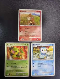 ポケモンカード ポッチャマ ヒコザル ナエトル 3枚セット 御三家