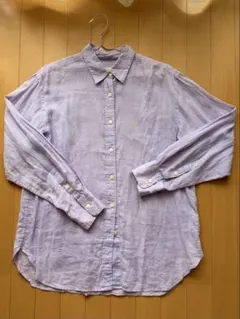 【SLOBE IENA】リネンコットンレギュラーシャツ　パープルのサムネイル