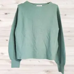 B1523 オペークドットクリップ ニット セーター 長袖(38) プルオーバー