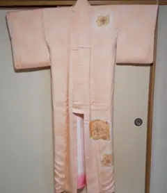 シンプルな着物　トールサイズ　薄いオレンジ系　長身用
