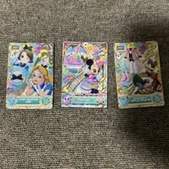 ディズニー　カード　3枚セット　アリス　ミニー