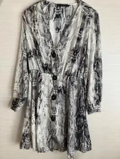 ZARA BASIC ヘビ柄 長袖ワンピース