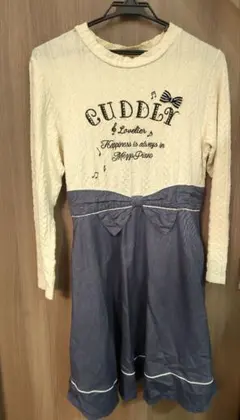 メゾピアノ ジュニア L 160cm ワンピース アイボリー・ネイビー