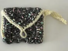 フラップミニポーチ　ハンドメイド