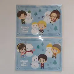進撃の巨人　Fighting ver　COCOLLABO　特典　ブロマイド　２枚