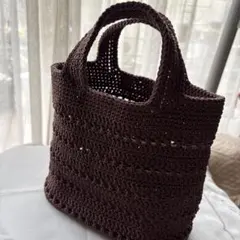 お値下げ　マクラメヤーンで編んだバッグ