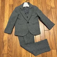 グレー フォーマルスーツ ベスト付き