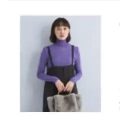 スラブウール タートルネック プルオーバー カットソー