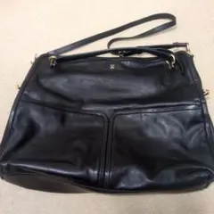 SAZABY サザビー、4way黒レザートートバッグ