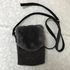 フェイクファー　ショルダーバッグ